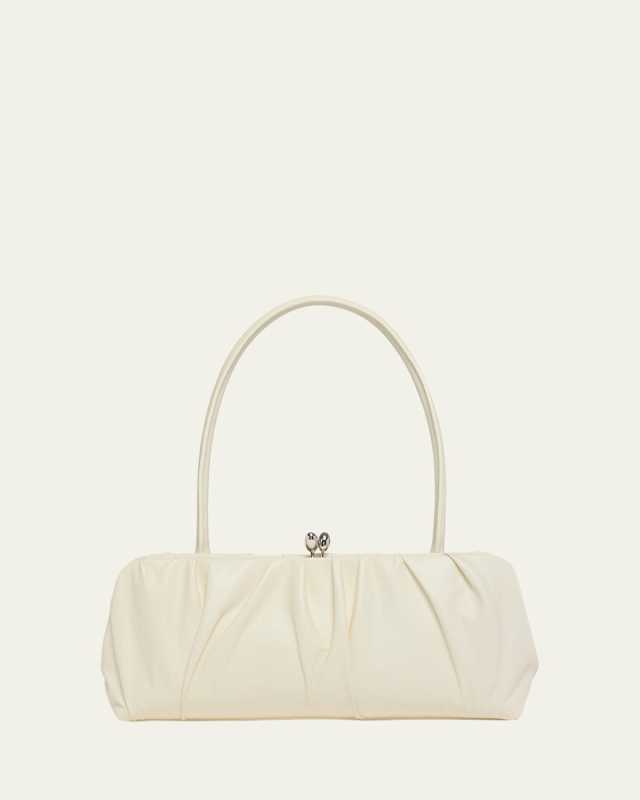 Goji Small Pleated Calfskin Shoulder Bag